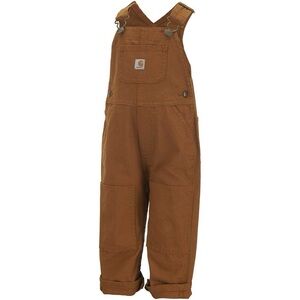 Carhartt (3T) Kid’s Loose Fit Canvas Bib Overall in Brown
